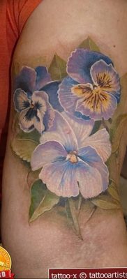 photo tattoo Pansies от 10.09.2018 №033 – example of drawing a tattoo – tattoovalue.net