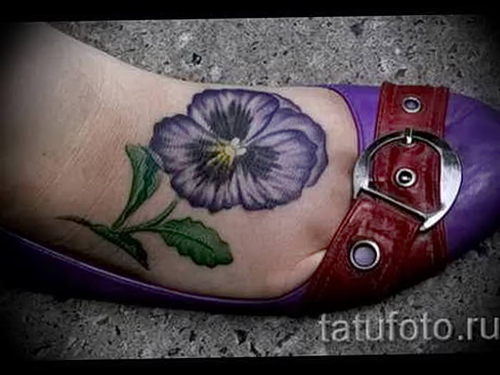 photo tattoo Pansies от 10.09.2018 №035 - example of drawing a tattoo - tattoovalue.net