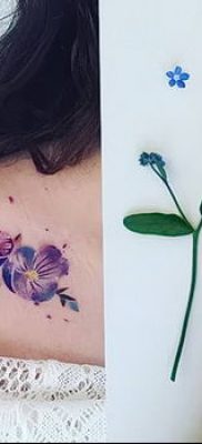 photo tattoo Pansies от 10.09.2018 №036 – example of drawing a tattoo – tattoovalue.net