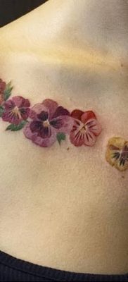 photo tattoo Pansies от 10.09.2018 №040 – example of drawing a tattoo – tattoovalue.net