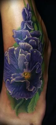 photo tattoo Pansies от 10.09.2018 №043 – example of drawing a tattoo – tattoovalue.net