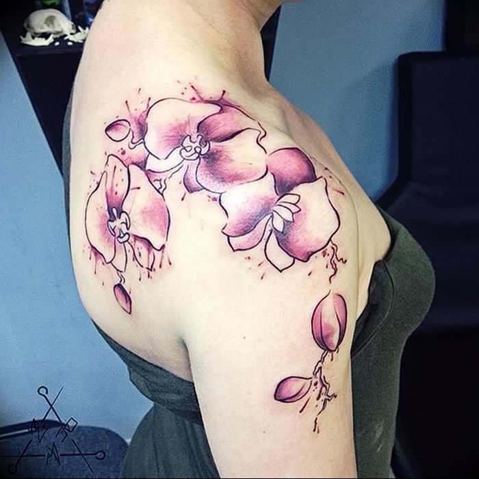 photo tattoo Pansies от 10.09.2018 №044 - example of drawing a tattoo - tattoovalue.net