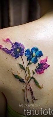 photo tattoo Pansies от 10.09.2018 №047 – example of drawing a tattoo – tattoovalue.net