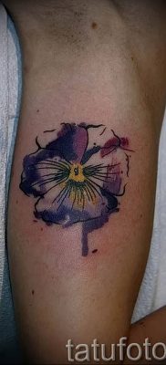 photo tattoo Pansies от 10.09.2018 №049 – example of drawing a tattoo – tattoovalue.net