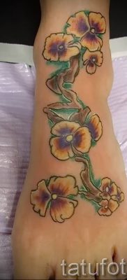 photo tattoo Pansies от 10.09.2018 №051 – example of drawing a tattoo – tattoovalue.net