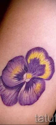 photo tattoo Pansies от 10.09.2018 №053 – example of drawing a tattoo – tattoovalue.net