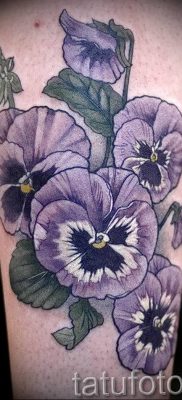 photo tattoo Pansies от 10.09.2018 №054 – example of drawing a tattoo – tattoovalue.net
