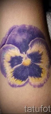 photo tattoo Pansies от 10.09.2018 №056 – example of drawing a tattoo – tattoovalue.net