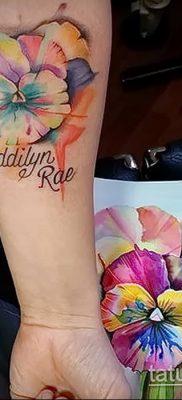 photo tattoo Pansies от 10.09.2018 №060 – example of drawing a tattoo – tattoovalue.net