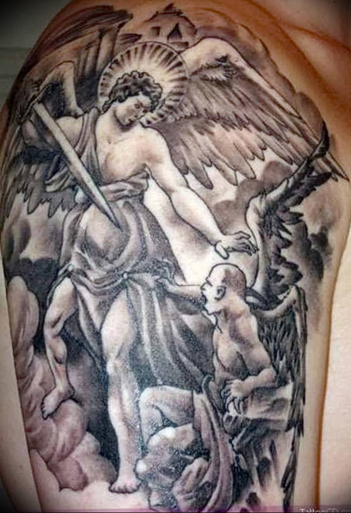 Return to The value of the Angel and Demon tattoo. photo tattoo angel a...