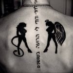 foto da tatuagem de anjo e demônio от 05.09.2018 №011 - 1 - tattoovalue.net