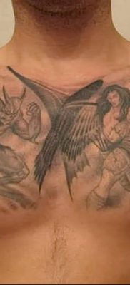  tatouage photo ange et démon от 05.09.2018 №053-1 – tattoovalue.net
