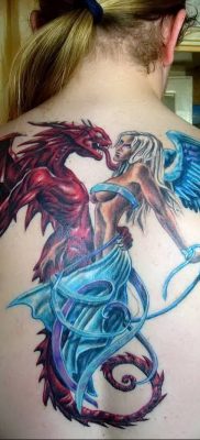 fotografie tetování anděl a démon 0 tattoovalue.net