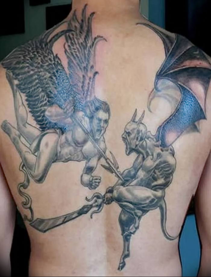 photo tattoo angel and demon от 05.09.2018 №004 - 1 - tattoovalue.net