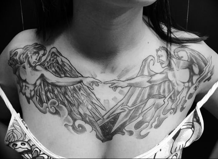 photo tattoo angel and demon от 05.09.2018 №010 - 1 - tattoovalue.net