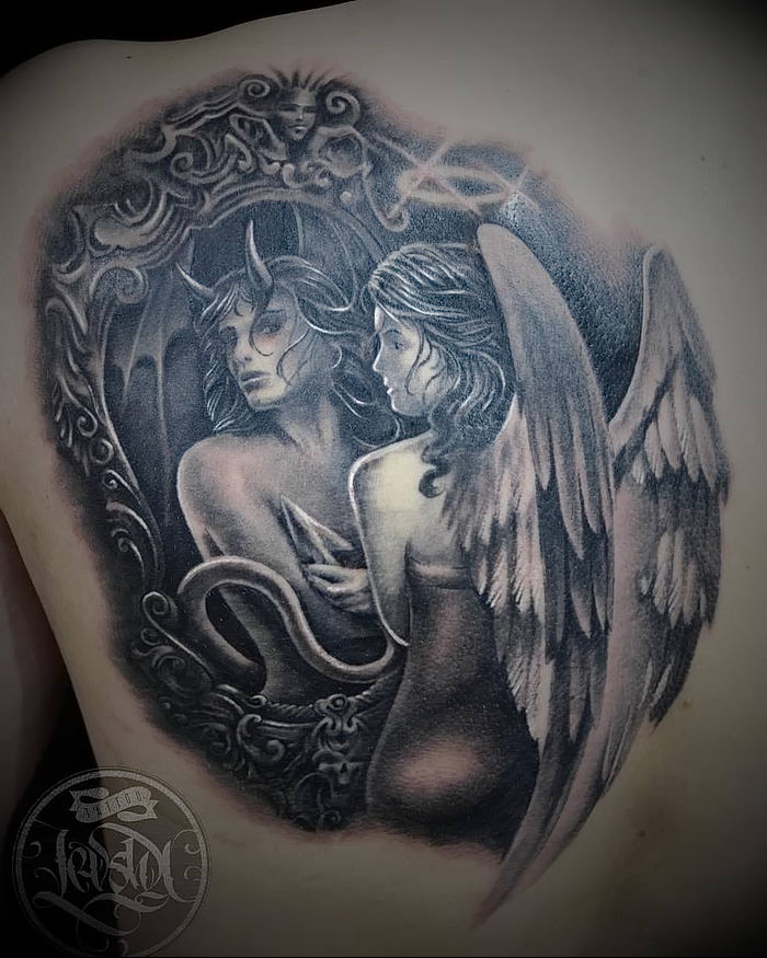 photo tattoo angel and demon от 05.09.2018 №014 - 1 - tattoovalue.net