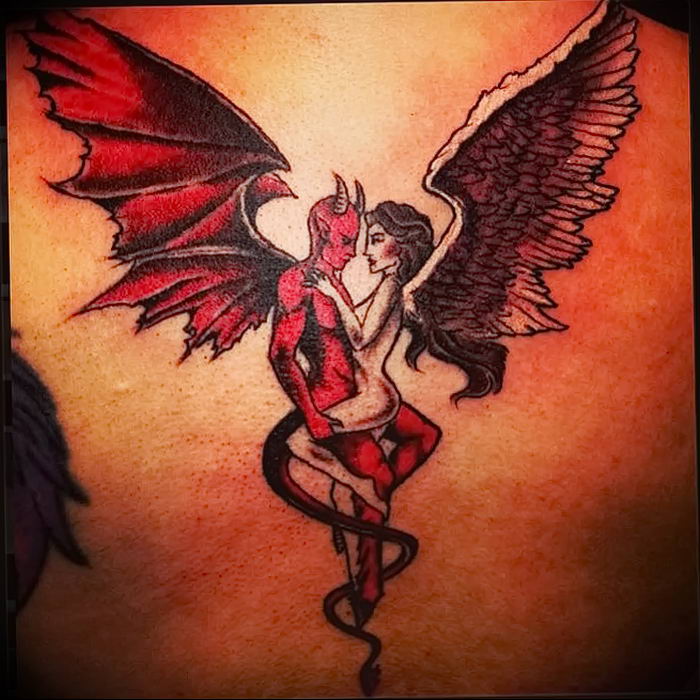photo tattoo angel and demon от 05.09.2018 №041 - 1 - tattoovalue.net