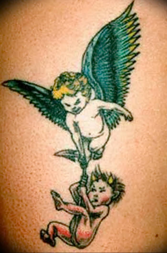 photo tattoo angel and demon от 05.09.2018 №056 - 1 - tattoovalue.net