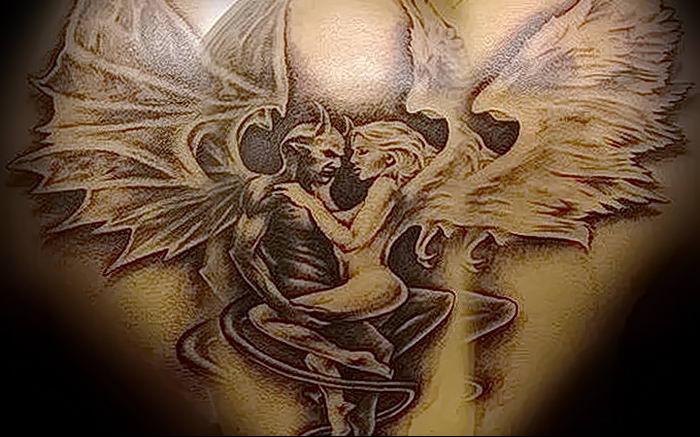 photo tattoo angel and demon от 05.09.2018 №075 - 1 - tattoovalue.net