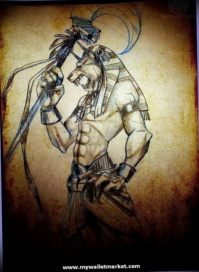 photo tattoo anubis от 25.09.2018 №044 - drawing - egyptian god figure - tattoovalue.net