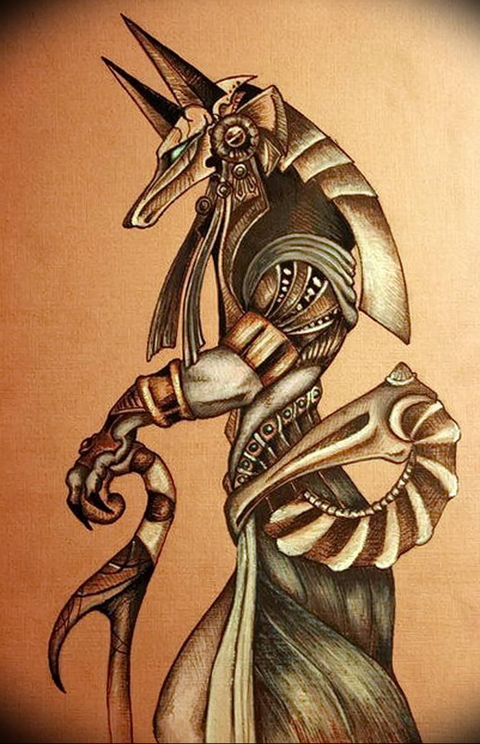 photo tattoo anubis от 25.09.2018 №070 - drawing - egyptian god figure - tattoovalue.net