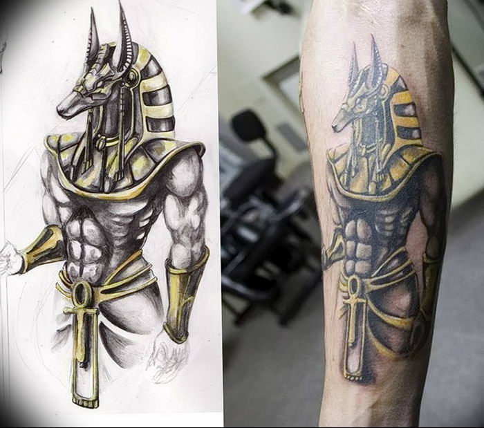 photo tattoo anubis от 25.09.2018 №219 - drawing - egyptian god figure - tattoovalue.net