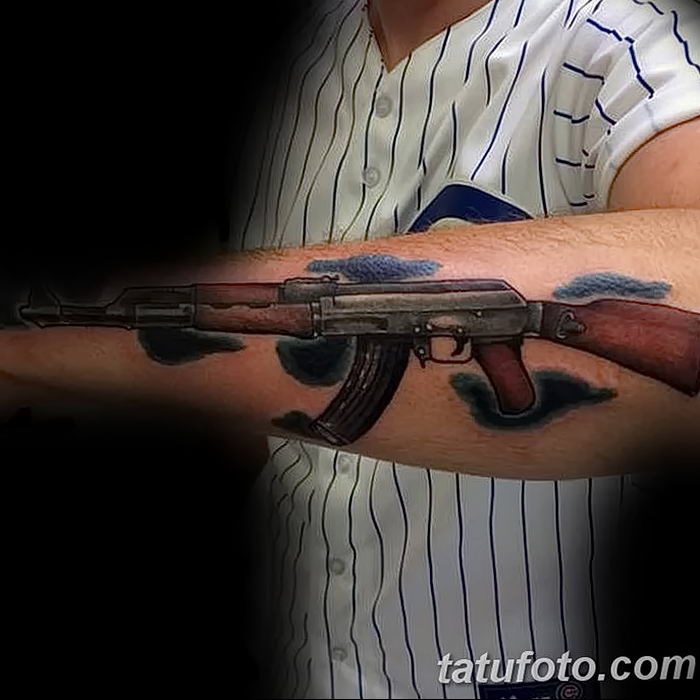 photo tattoo assault rifle tattoo от 05.09.2018 №063 - drawing example ...