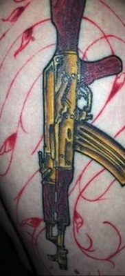 photo tattoo assault rifle tattoo от 05.09.2018 №003 – drawing example – tattoovalue.net