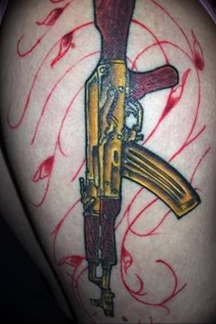 photo tattoo assault rifle tattoo от 05.09.2018 №003 - drawing example - tattoovalue.net