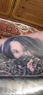photo tattoo assault rifle tattoo от 05.09.2018 №006 – drawing example – tattoovalue.net