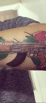 photo tattoo assault rifle tattoo от 05.09.2018 №009 – drawing example – tattoovalue.net
