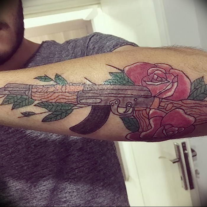 photo tattoo assault rifle tattoo от 05.09.2018 №009 - drawing example - tattoovalue.net