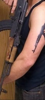 photo tattoo assault rifle tattoo от 05.09.2018 №010 – drawing example – tattoovalue.net