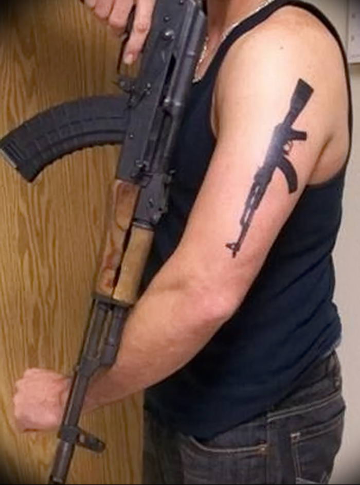 photo tattoo assault rifle tattoo от 05.09.2018 №010 - drawing example - tattoovalue.net