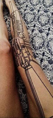 photo tattoo assault rifle tattoo от 05.09.2018 №015 – drawing example – tattoovalue.net