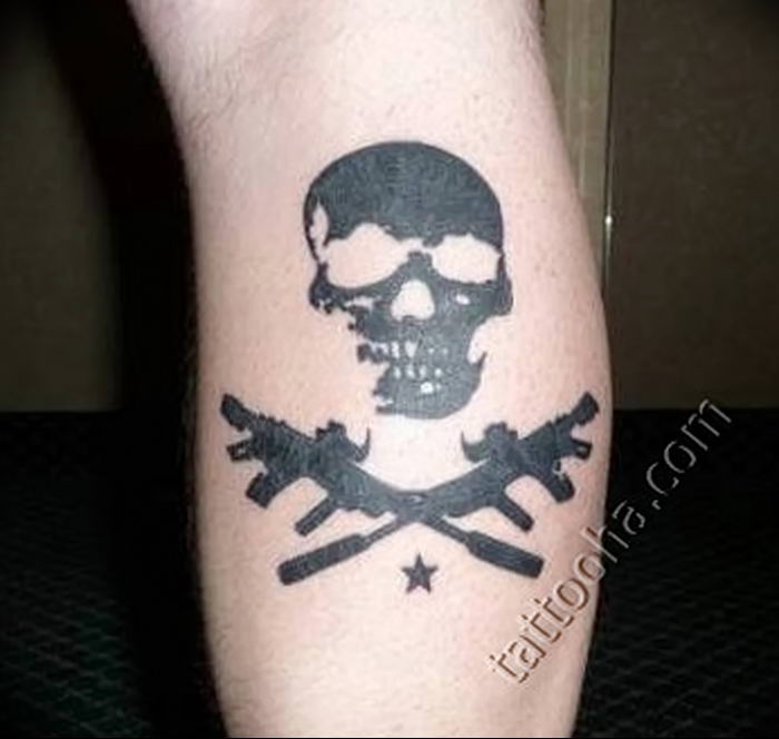 photo tattoo assault rifle tattoo от 05.09.2018 №018 - drawing example - tattoovalue.net