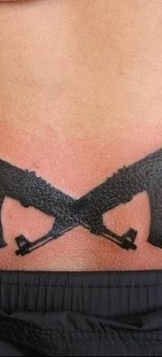photo tattoo assault rifle tattoo от 05.09.2018 №019 – drawing example – tattoovalue.net