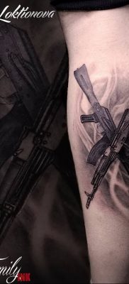 photo tattoo assault rifle tattoo от 05.09.2018 №020 – drawing example – tattoovalue.net