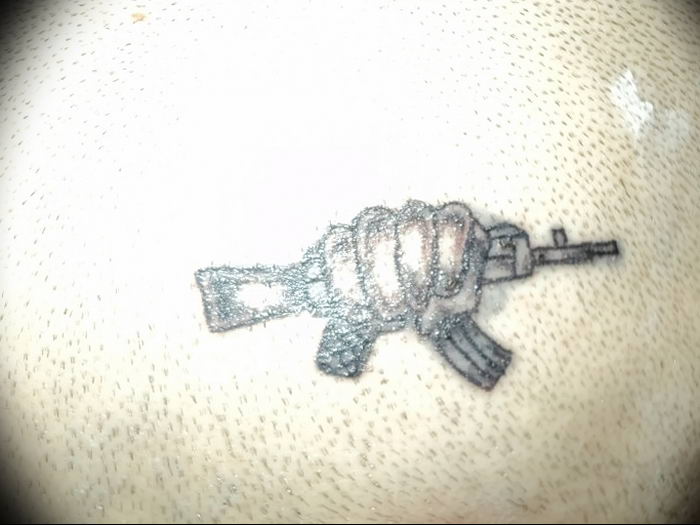 photo tattoo assault rifle tattoo от 05.09.2018 №027 - drawing example - tattoovalue.net