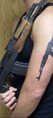 photo tattoo assault rifle tattoo от 05.09.2018 №030 – drawing example – tattoovalue.net