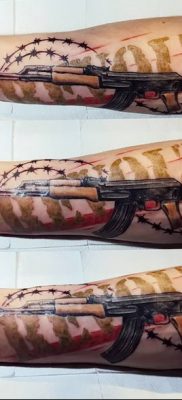photo tattoo assault rifle tattoo от 05.09.2018 №037 – drawing example – tattoovalue.net