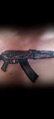 photo tattoo assault rifle tattoo от 05.09.2018 №042 – drawing example – tattoovalue.net