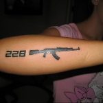photo tattoo assault rifle tattoo от 05.09.2018 №047 - drawing example - tattoovalue.net