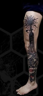 photo tattoo assault rifle tattoo от 05.09.2018 №049 – drawing example – tattoovalue.net