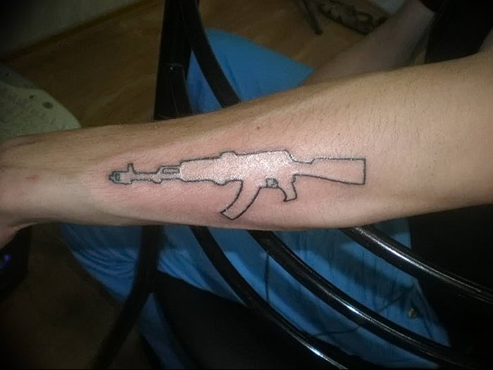photo tattoo assault rifle tattoo от 05.09.2018 №050 - drawing example - tattoovalue.net