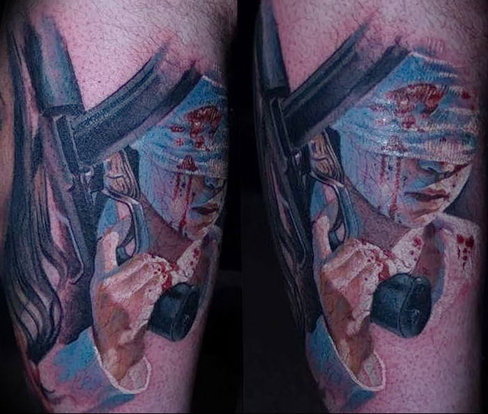 photo tattoo assault rifle tattoo от 05.09.2018 №055 - drawing example - tattoovalue.net