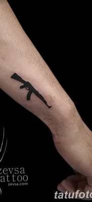 photo tattoo assault rifle tattoo от 05.09.2018 №057 – drawing example – tattoovalue.net