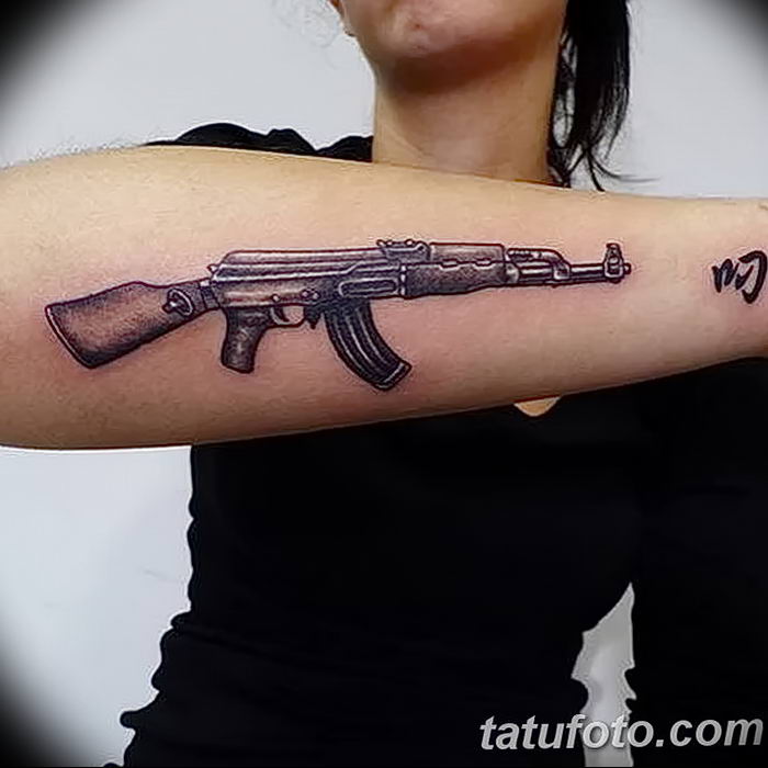 photo tattoo assault rifle tattoo от 05.09.2018 №060 - drawing example - tattoovalue.net