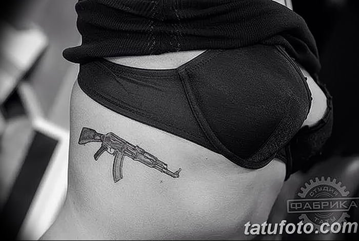 photo tattoo assault rifle tattoo от 05.09.2018 №065 - drawing example - tattoovalue.net