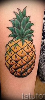 Be more beautiful with traditional pineapple tattoo